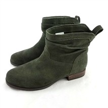 Koolaburra by UGG Lorelei Green Suede Ankle Boots Booties Womens 5 1096439  - $49.31