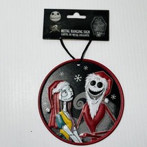 Nightmare Before Christmas 5&quot; Metal Emboss Sign ornament Sally Jack Skellington - £7.96 GBP