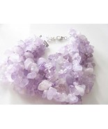 EleganceWithFlair Sterling Silver Lavender Jade Multi-Strand Chip Torsad... - $567.85 MXN