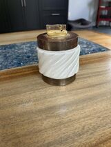 Tommaso Barbi Brass &amp; Ceramic Lighter 70s Italian Design - $188.10