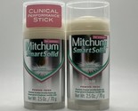 2 Pack - Mitchum Smart Solid Antiperspirant Deodorant for Women Powder F... - £26.03 GBP