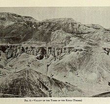 1942 Egypt Valley of the Tomb of Kings Historical Print Antique Ephemera... - $380.59 MXN