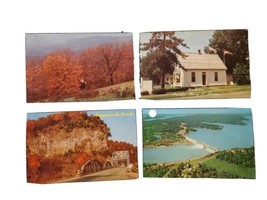 Missouri MO Autumn ozarks Pike peak Bluff Bagnell Dam lake of  postcard Vintage - £7.75 GBP
