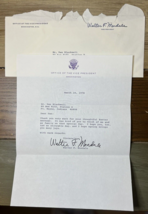 1978 VP Walter Mondale Auto Signed Easter Thank You Letter Free Frank Envelope - £42.35 GBP
