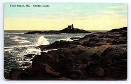 Postcard Nubble Light House York Beach Maine - £8.52 GBP