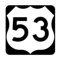 12&quot; us route 53 highway sign road bumper sticker decal usa made - £23.59 GBP