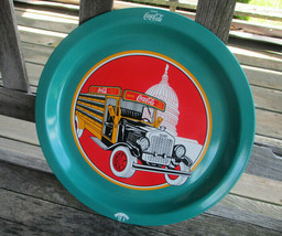 Coca-Cola Commemorative Round Tray 9th Cola Clan Convention Antique Truck  1983 - £7.96 GBP