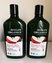 Avalon Organics, Shampoo Apple Cider Vinegar, 11 Fl Oz Lot Of 2 - £28.06 GBP