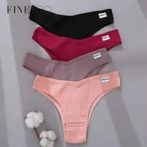 Cotton Brazilian Panties Women Sexy V Waist G-String Underwear Female T- - £12.28 GBP