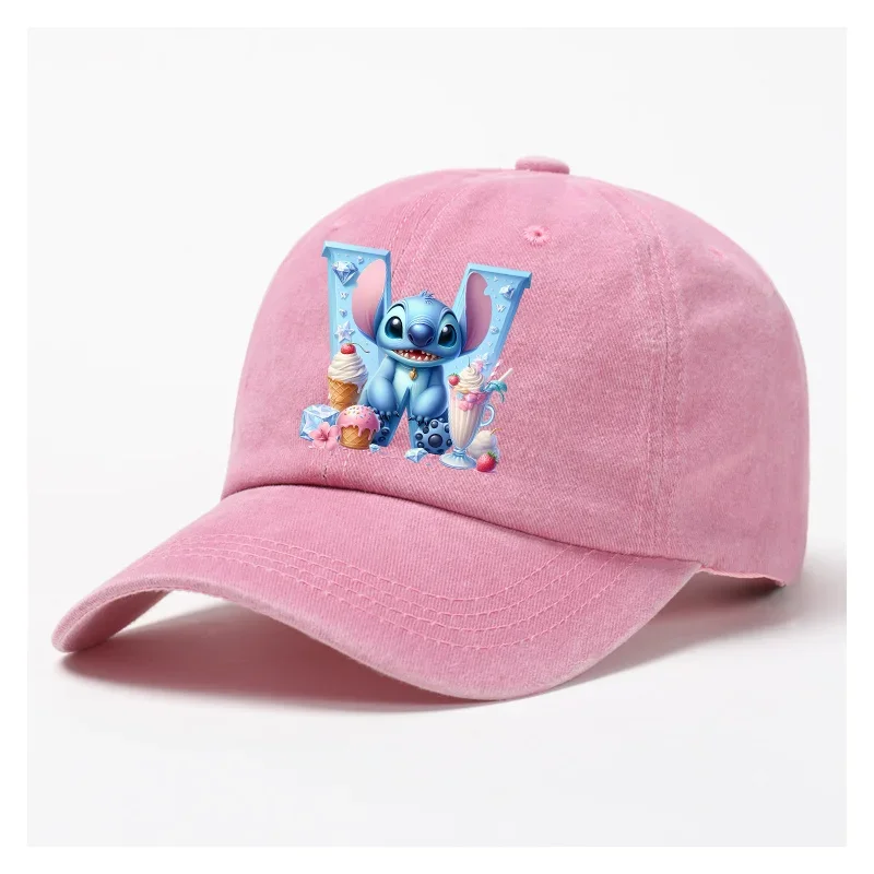 Lilo Stitch Anime Letter A-Z Baseball Cap Women Adult Summer -Adult SDZ2965 - $6.50