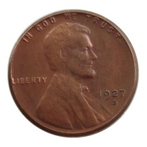 Antique Crafts American Lincoln Cents 1927 Red Copper Material Commemorative Coi - £5.89 GBP