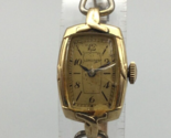 Vintage Longines Watch Women 10k Gold Filled Rectangle Swiss Manual Wind... - $64.34