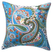 INDACORIFIE Indian Home Decor Handmade Cotton Kantha Cushion Cover Hand Quilted  - £11.98 GBP