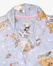 PJ Salvage Dog Pajama Top Sleep Shirt Blue Women S Frenchie Yorkie Chihuahua image 2
