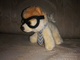 Gund Itty Bitty Boo Nerdy Dog 6&quot; Plush 022 Dog Tie Glasses Stuffed Animal... - $13.85