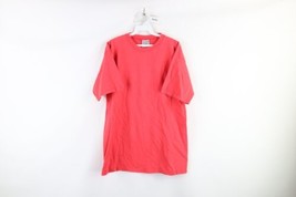 Vtg 90s Streetwear Mens Medium Faded Blank Heavyweight T-Shirt Cotton USA Pink - £27.82 GBP