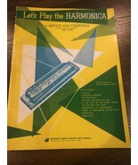 LET&#39;S PLAY THE HARMONICA A Method &amp; Collection by Jerry Sears Remick 1964 - $168.06 MXN