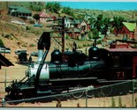 Old C&amp;S Locomotive Display Central City Colorado CO UNP Chrome Postcard G8 - $3.91