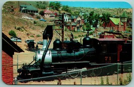 Old C&amp;S Locomotive Display Central City Colorado CO UNP Chrome Postcard G8 - £3.05 GBP