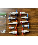 Stopcock Teflon 10 Pieces Various Sizes Fluid Valve Quality Lab Glassware - $1,469.33 MXN