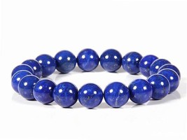 Beautiful Lapis Lazuli Beads Bracelet - Handmade with Genuine Stones - £27.55 GBP