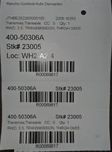 Automatic Transmission Thru 9/05 Fits 06 LEXUS IS350 69817 image 11