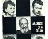 Playbill Absence of a Cello Premiere Performance 1964 Fred Clark Ruth White - £19.84 GBP