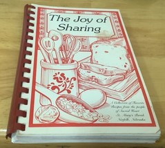 Joy Of Sharing Cookbook Norfolk, Nebraska 1991 - £7.55 GBP