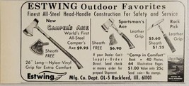 1968 Print Ad Estwing Camper&#39;s, Sportsman&#39;s Axes &amp; Rock Pick Rockford,Illinois - £7.15 GBP