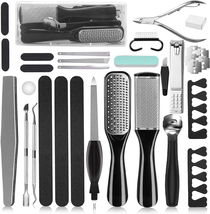 Professional Pedicure Tools Set, 26 in 1 Stainless Steel Foot Care Kit Foot Rasp - £10.77 GBP