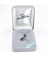 A.T. Storrs Wild Pearle Abalone Shell Delicate Dragonfly Pendant &amp; Necklace - £15.81 GBP