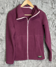 LL Bean Katahdin Fleece Jacket Women XS Purple Full Zip Sherpa Long Sleeve - £19.27 GBP