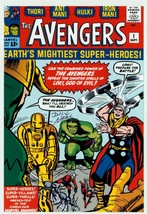 Vintage Art of Marvel SIGNED Post Card Dick Ayers Avengers #1 Hulk Thor Iron Man - $59.39