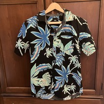 Vans Off The Wall Mens Floral Palm Tree Hawaiian Button Up Tailored Fit ... - $13.86