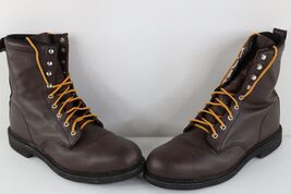 Vintage 90s Streetwear Mens Size 12 B Steel Toe Leather Boots Workwear B... - $1,825.34 MXN