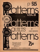 Vintage 70&#39;s Blue Ribbon Patterns Quilting Pattern booklet Volume 3 p-515 - £6.04 GBP