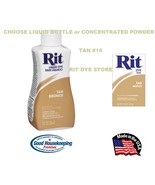 TAN #16 RIT Fabric DYE choose Liquid Bottle or Powder Concentrate - £13.54 GBP+