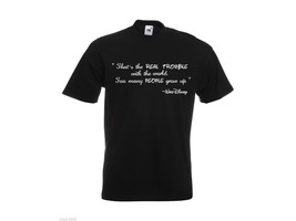 Mens T-Shirt Walt Disney Quote The real proble with the world Design Tshirt - £19.82 GBP