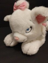 Marie Large 18&quot; Plush Aristocats Disney Store Vintage White Cat Laying down Bow - £18.13 GBP