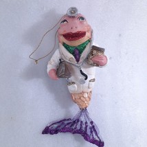 December Diamond&#39;s Fish Doctor Christmas Ornament pharmacist nurse Dr glitter - £26.86 GBP