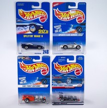 4 Mattel Hot Wheels Cars -Splitten Image, Sports Car, First Editions 514 &amp; 664 - £8.41 GBP