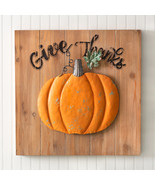 Rustic Pumpkin wall sign - Give Thanks - $38.00