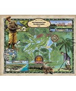 Old Vintage PGA Golf Map 16x20 Unframed Art Print - $2,349.68 MXN