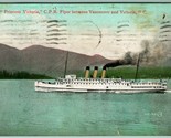 CPR Flyer Princess Victoria Steamer Steam Ship 1908 DB Postcard I9 - $6.88