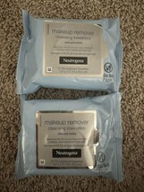 LOT OF 2 Neutrogena Makeup Remover Cleansing Towelettes Wipes 21ct Pre-Moistened - £5.66 GBP