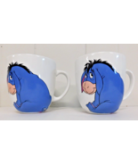 LOT 2 Disney Store EEYORE SMILE 3D Winnie The Pooh Large 4.5” Coffee Tea... - £14.87 GBP