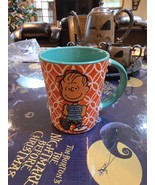 Peanuts Linus Ceramic Coffee Tea Mug 16 Oz. Orange Teal  - €13,68 EUR