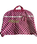Garment Bag For Kids Luggage Pink White Dots Ashley Travel Dance Costume... - £15.73 GBP