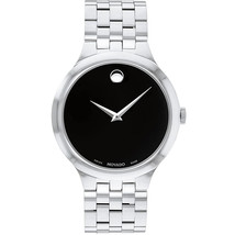 Movado Men&#39;s Classic Black Dial Watch - 607415 - £307.32 GBP