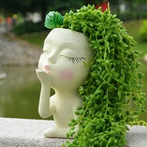 Various Types Of Planters Include The Head Planter, Face Flower Pots, Kiss - £25.77 GBP